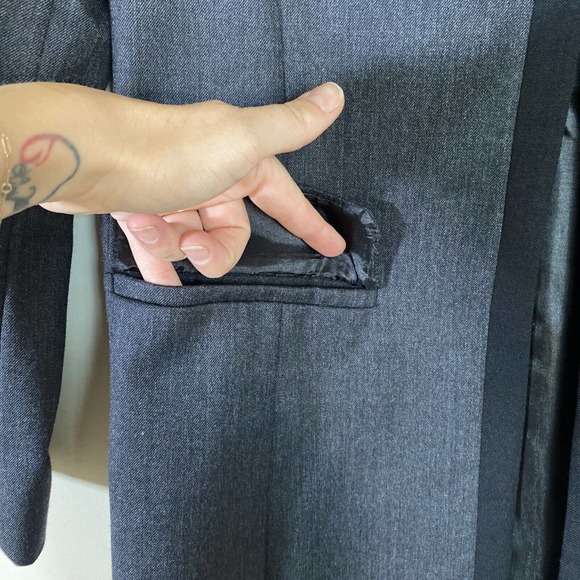 Pendleton 100% Virgin Wool Open Jacket/Blazer Women’s Gray Black Sz 6‎ - Picture 5 of 12